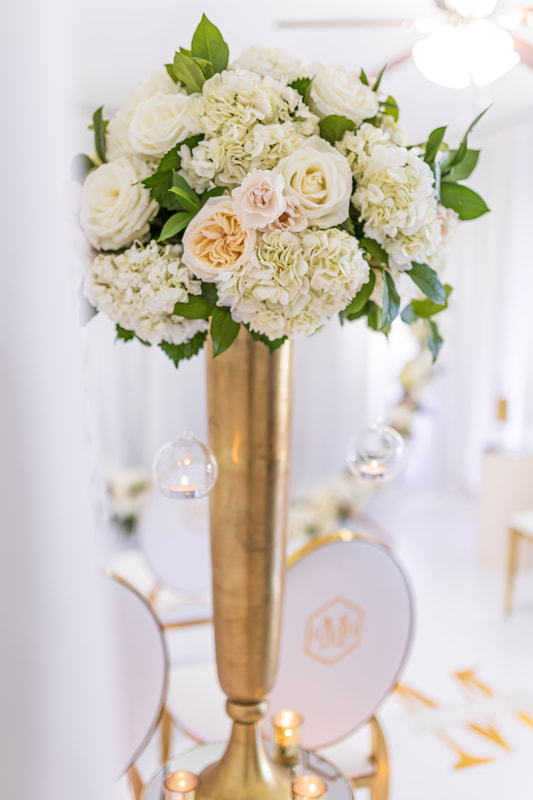 Luxury micro wedding floral arrangements